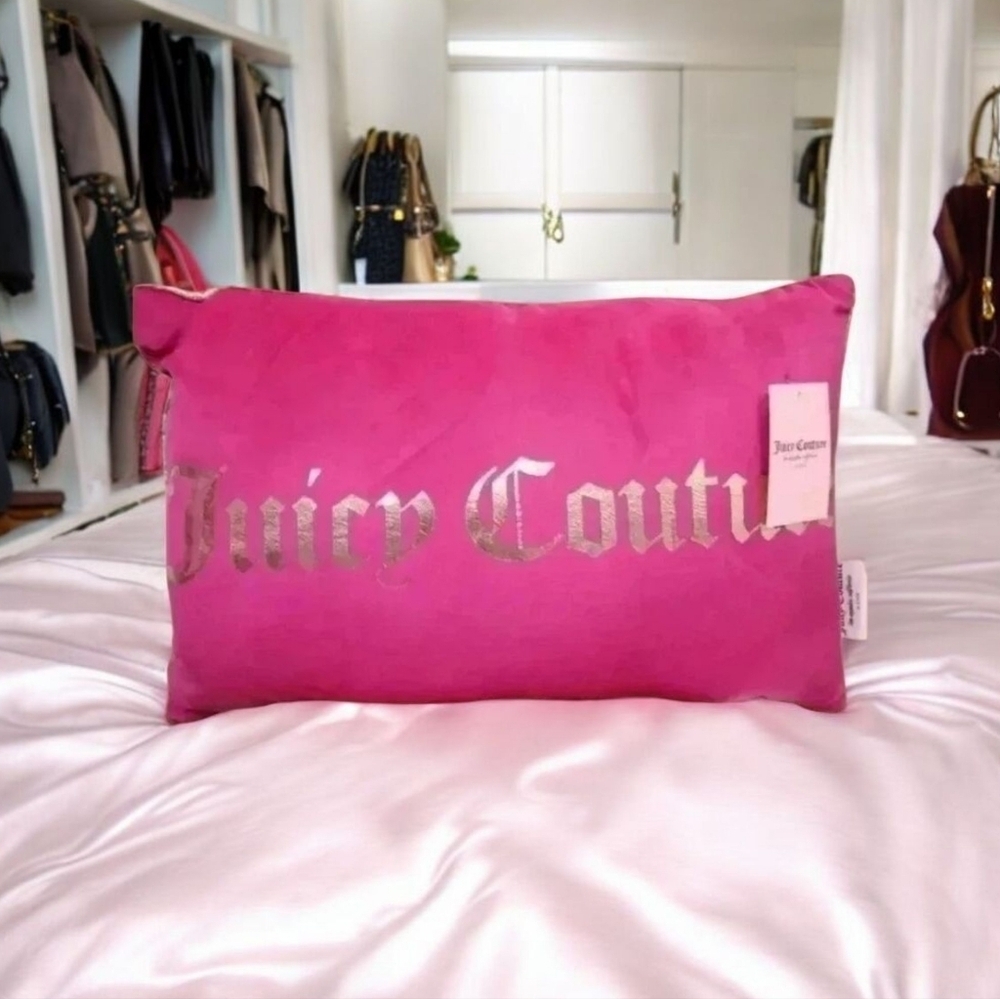 Juicy Couture Throw Pillow. New with Tags. 15Lx 21" W